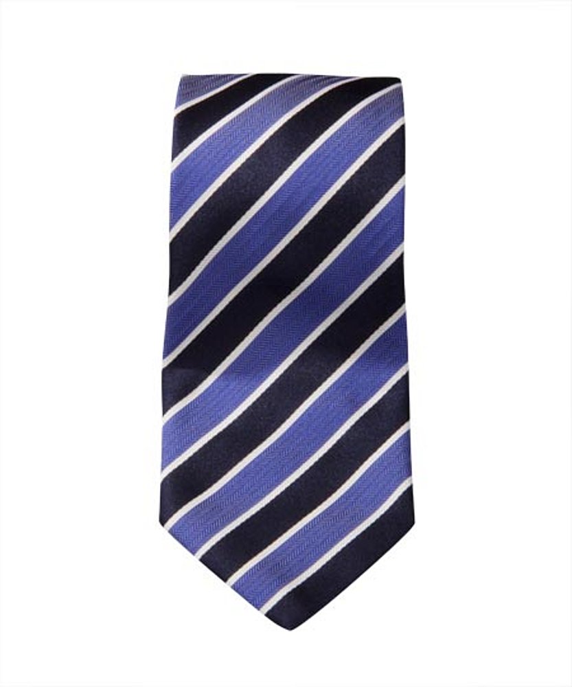 Krawatte Marine Royal Weiß