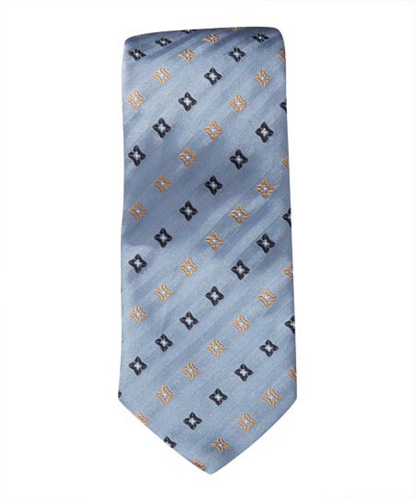 Krawatte braunbeigebleu gemustert