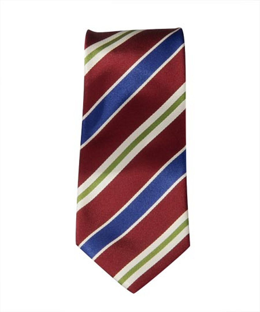 Krawatte Bordeaux Blau Grün Ecru
