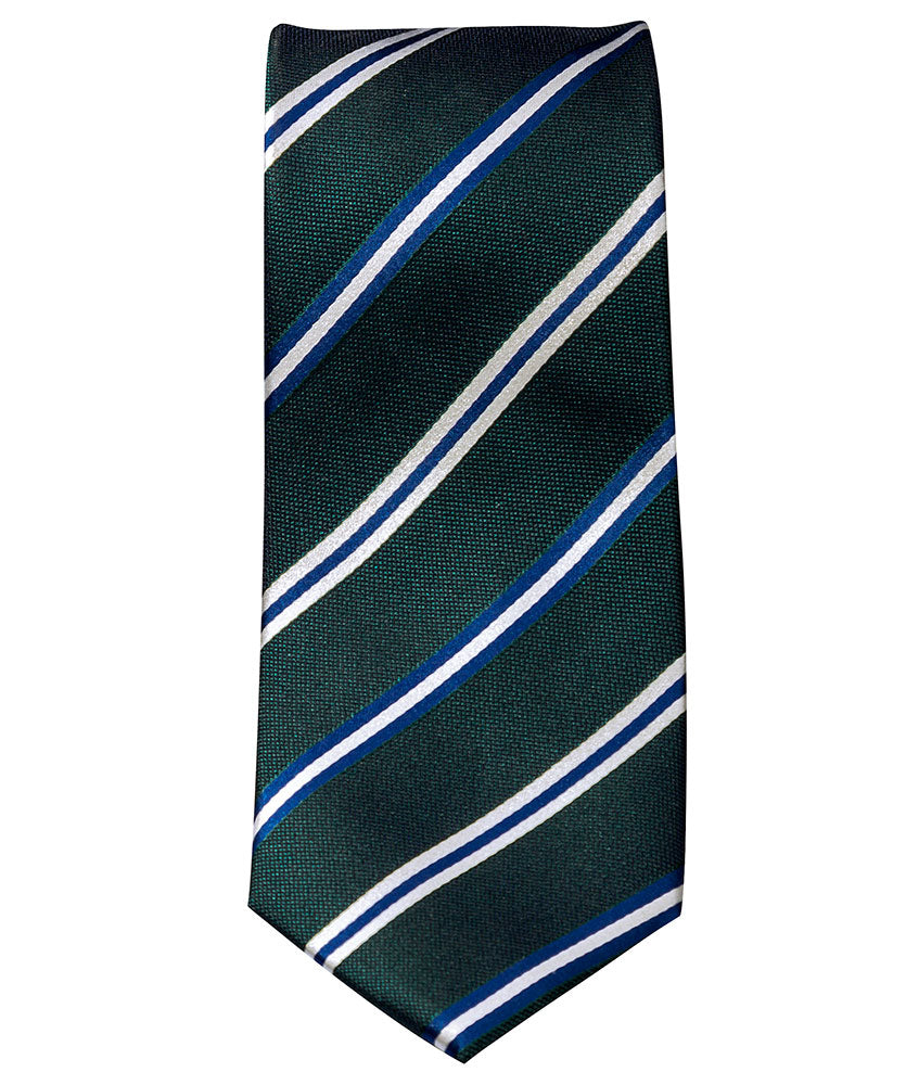 Krawatte Grün Silber Blau