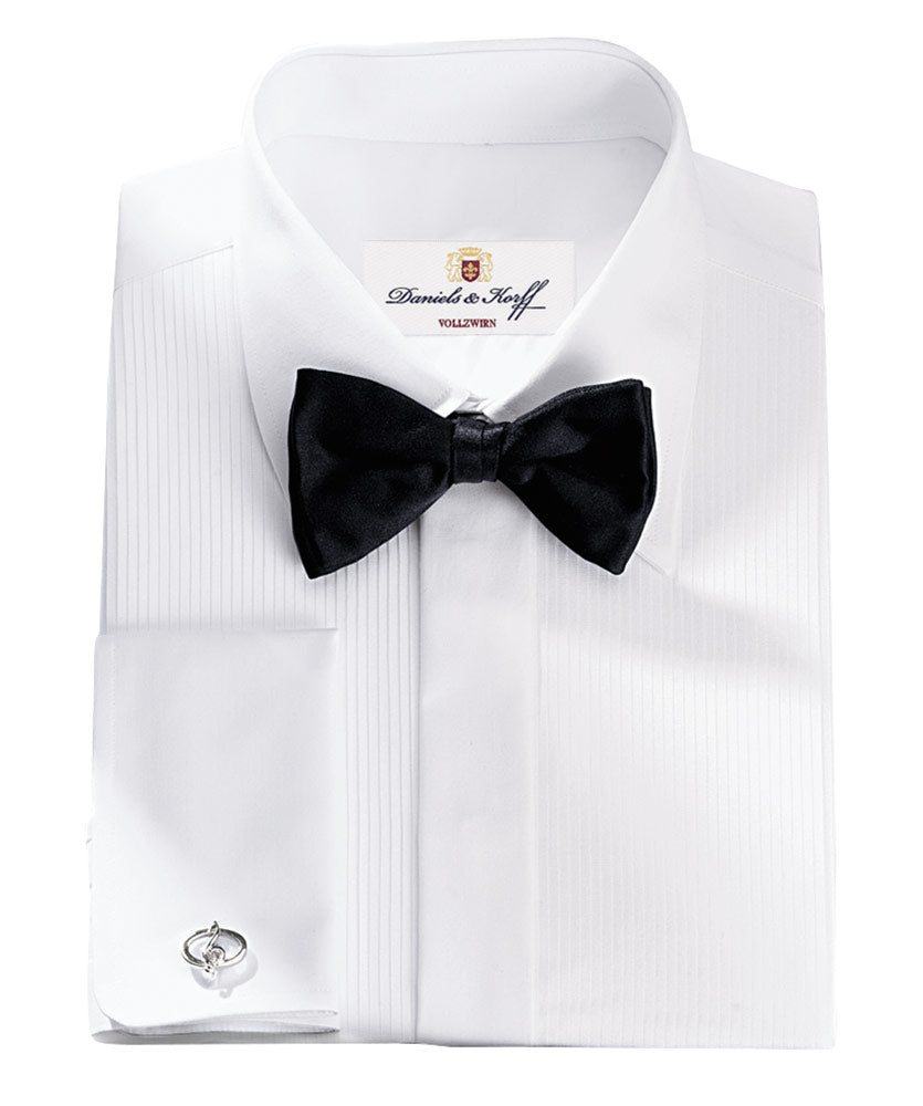 Smokinghemd Vollzwirn mit Plisseé-Einsatz (extra langer Arm 69cm)