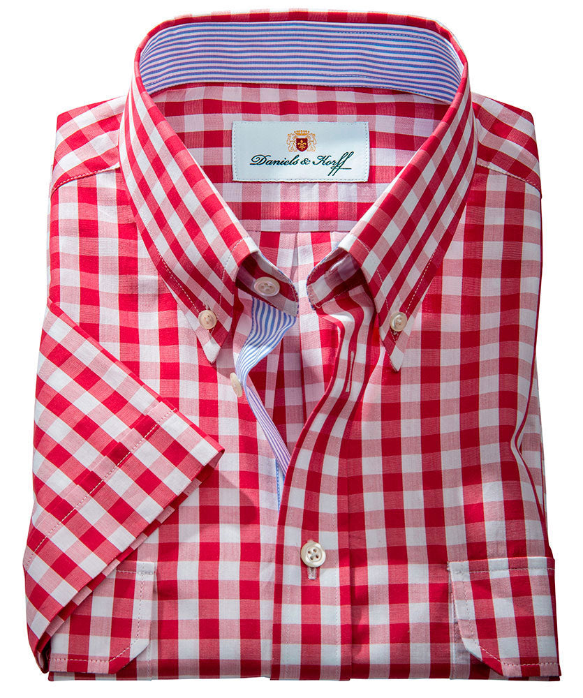 Halbarm-Hemd mit Besatz