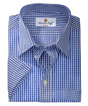 Vollzwirn Halbarm-Hemd