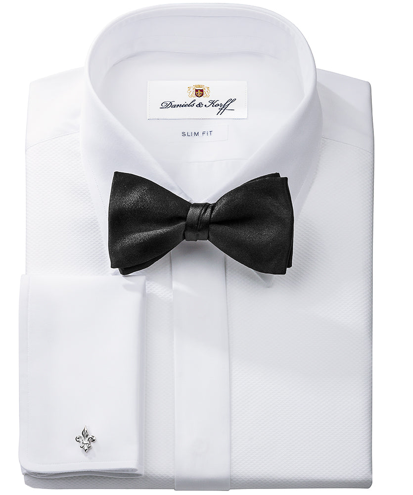 Smoking-Hemd mit Piquée-Einsatz (extra langer Arm 69cm)