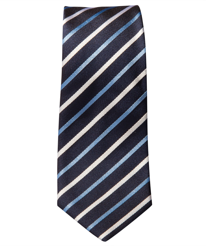 Krawatte Marine Bleu Weiß