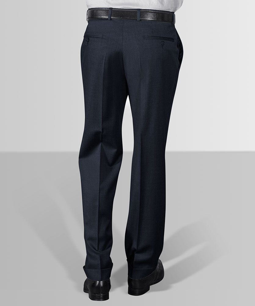 Business-Hose mit Bundfalten und Aufschlag