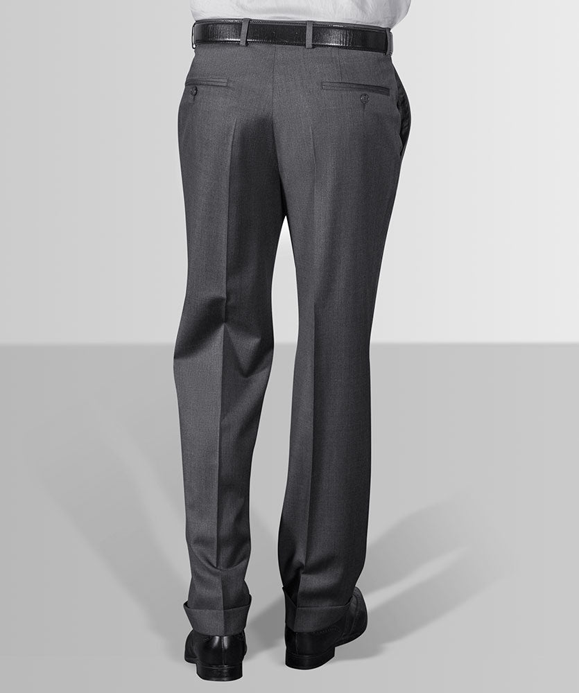 Business-Hose mit Bundfalten und Aufschlag