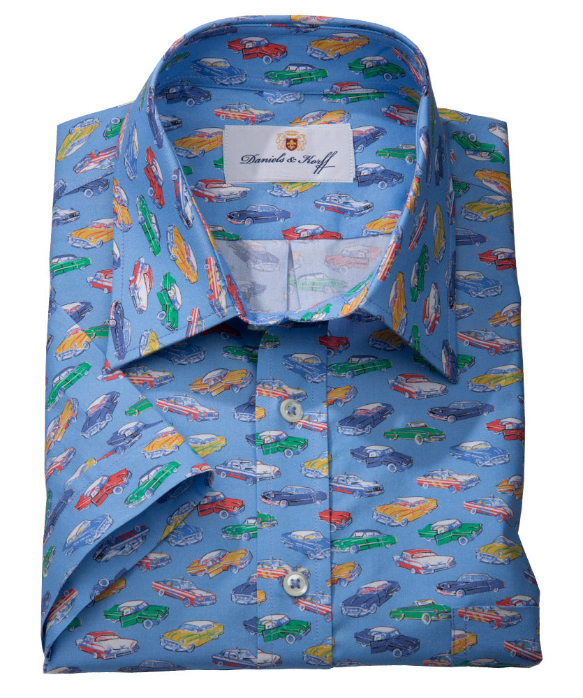 Halbarm-Hemd im Hawai-Stil