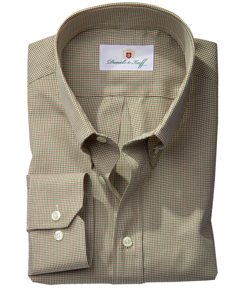 Twill Hahnentritt-Hemd