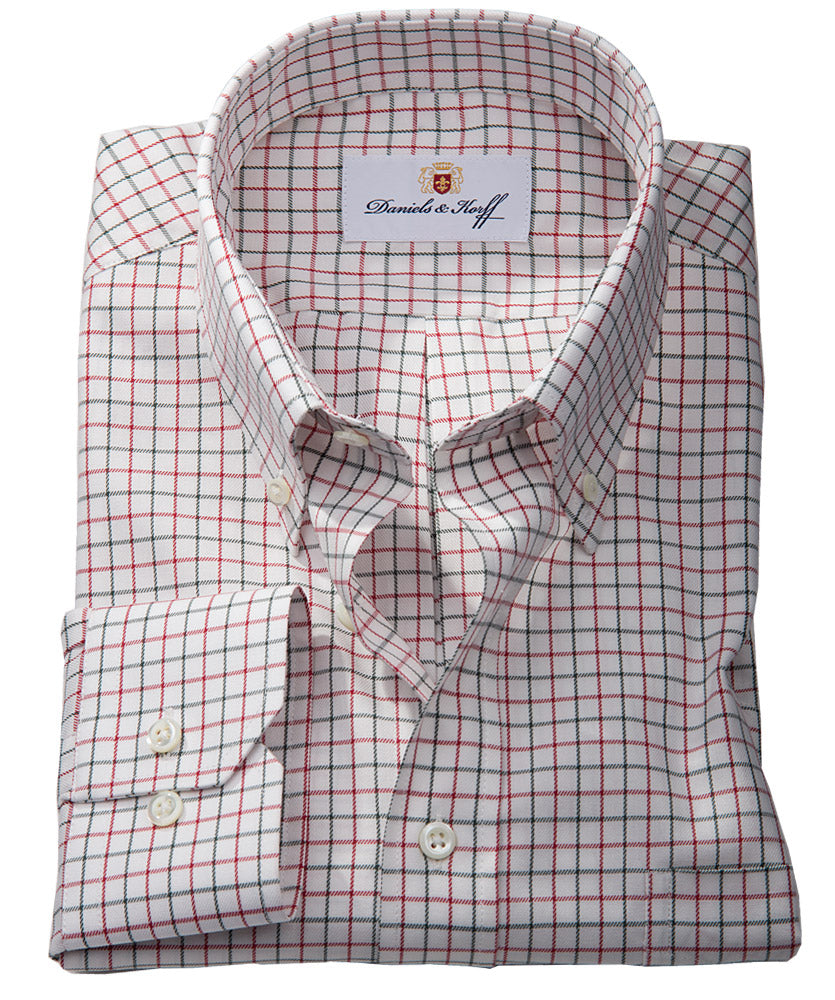 Twill Karo-Hemd (extra langer Arm 69cm)