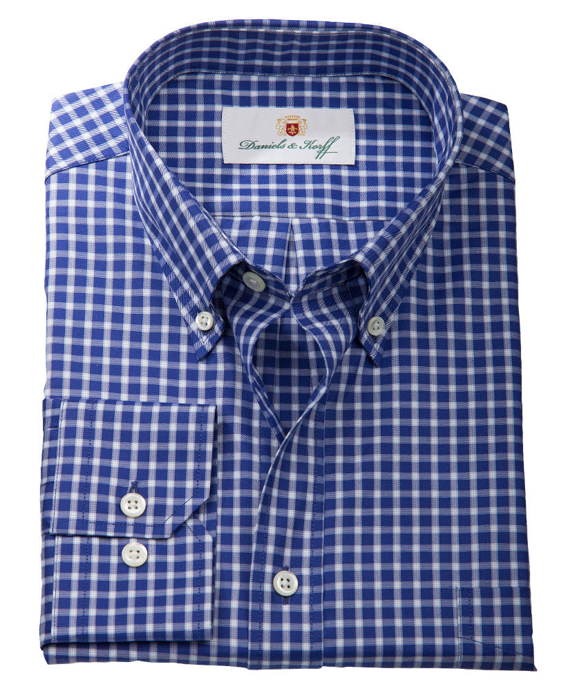 Twill-Karo-Hemd (extra langer Arm 69cm)