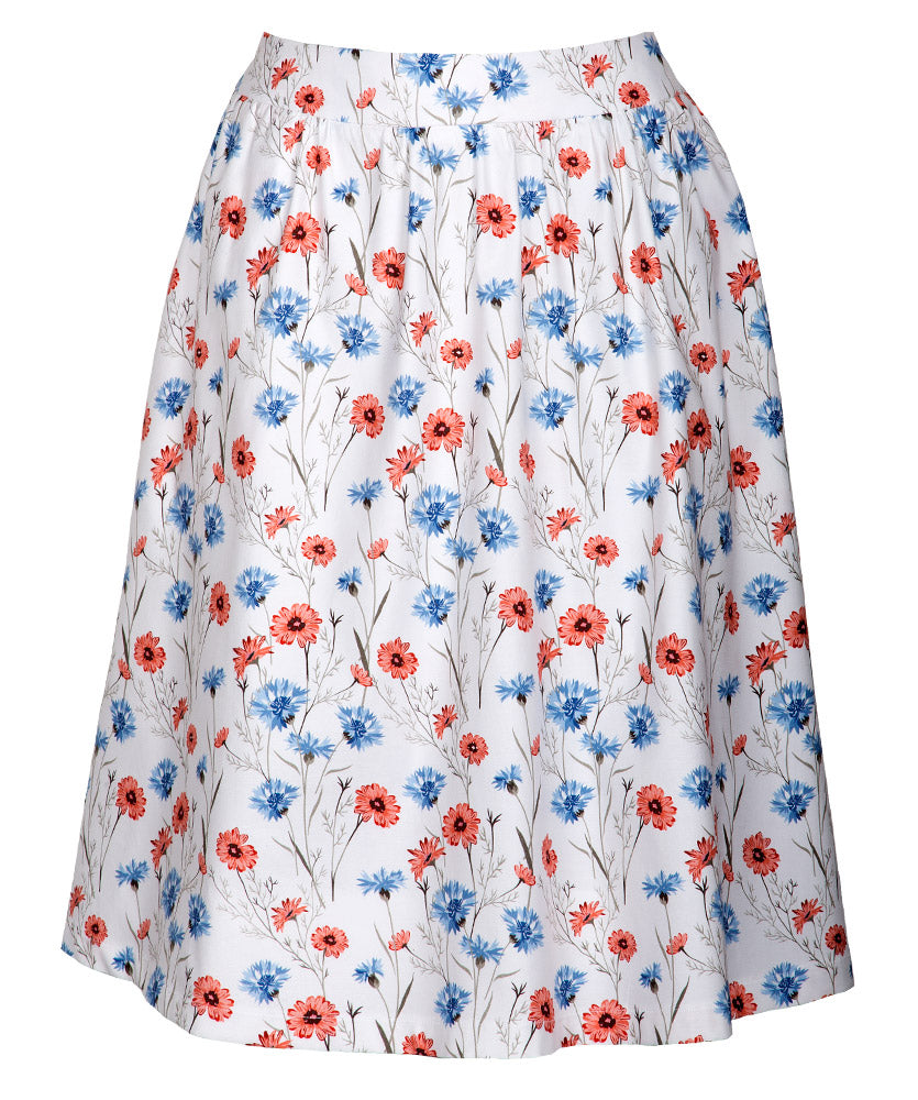 Midirock, Knielang mit Tasche