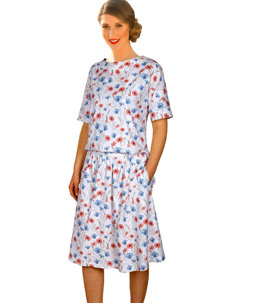 Midirock, Knielang mit Tasche