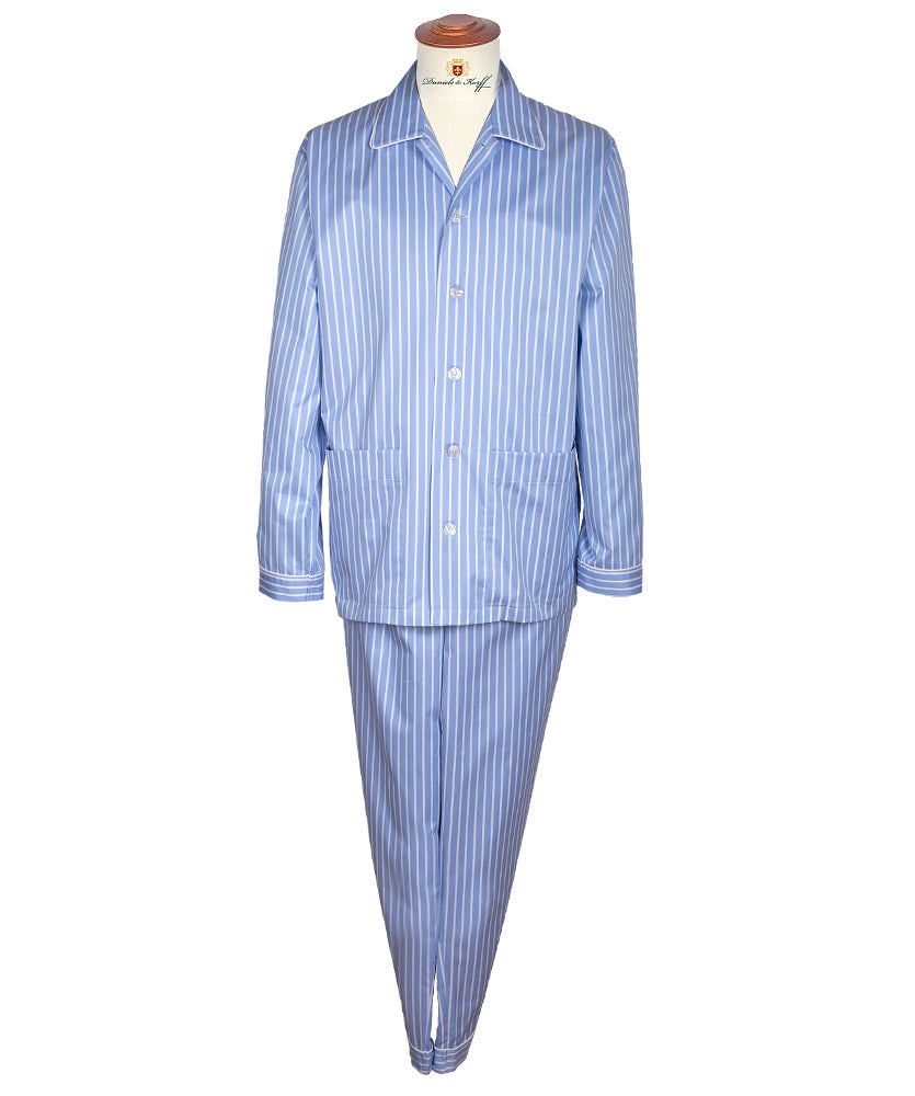 Herren Twill Pyjama lang