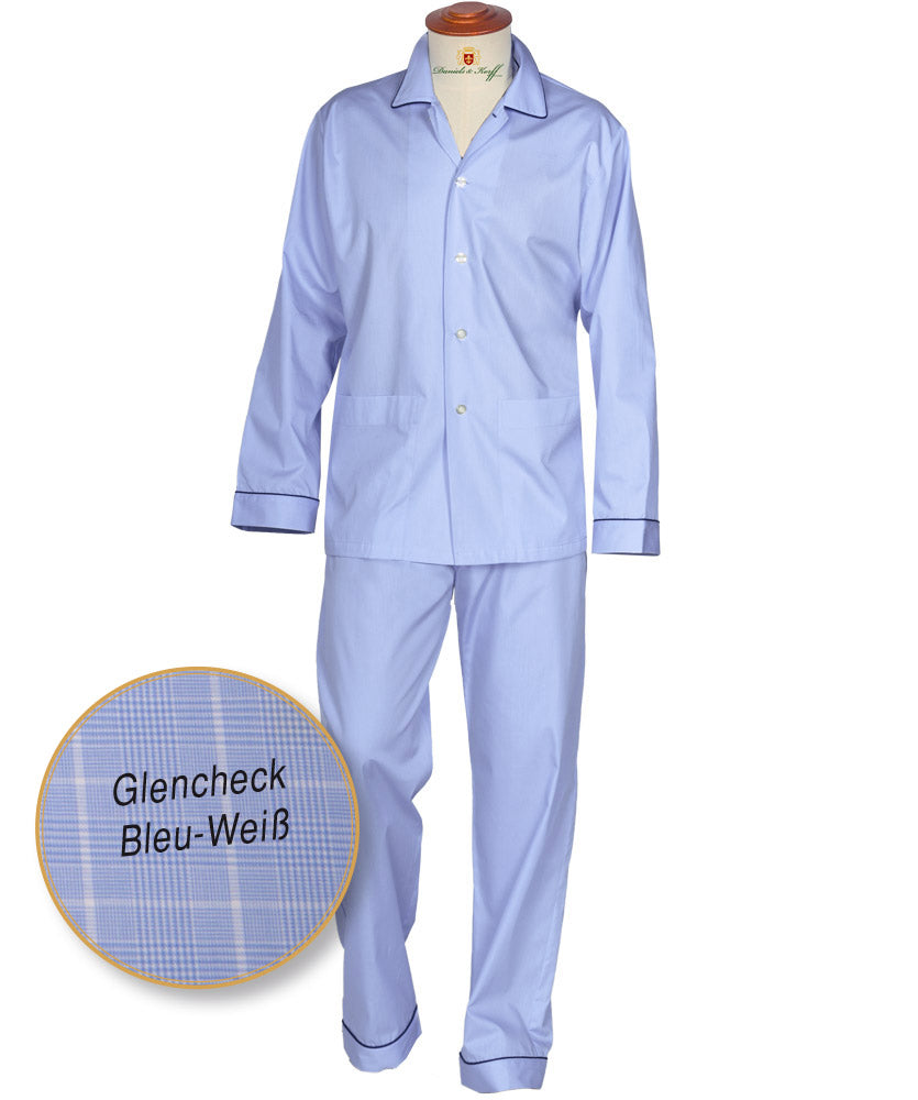 Herren Twill Pyjama lang