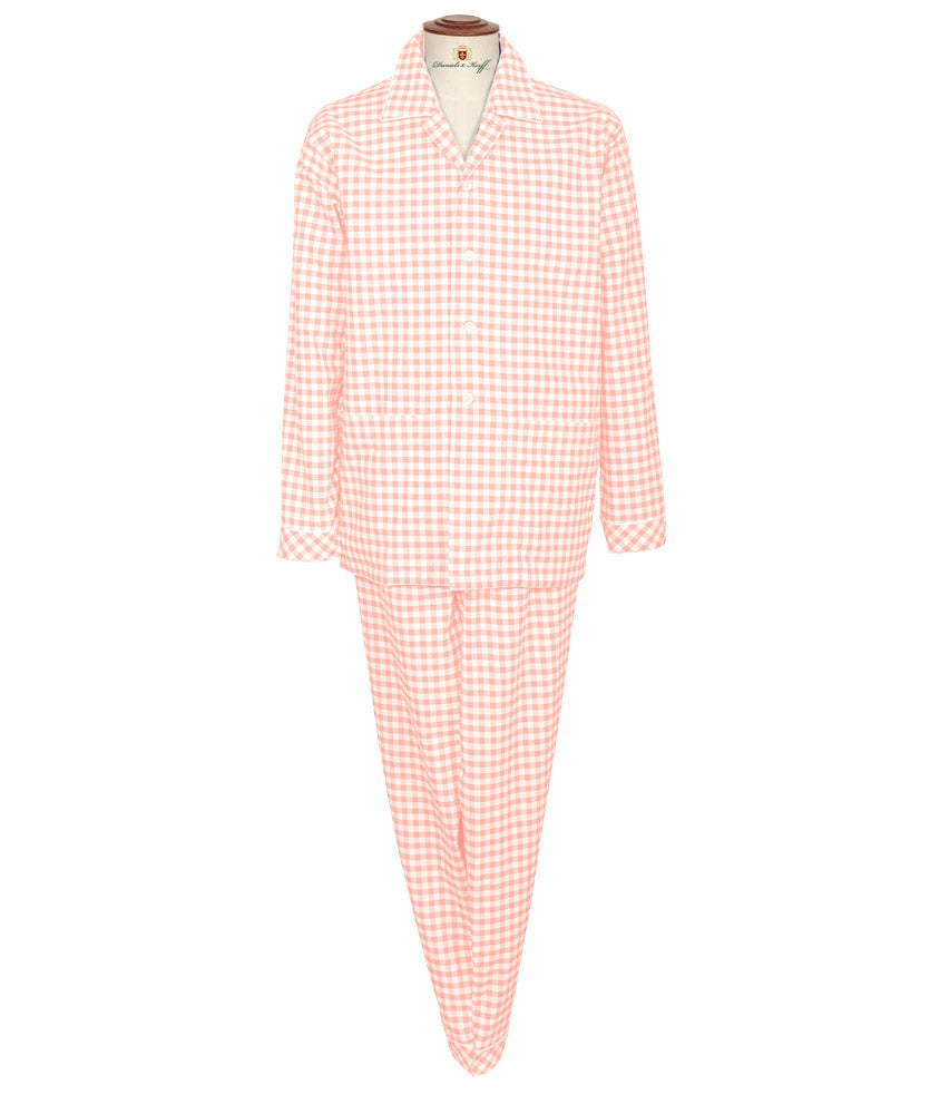 Herren Flanell-Pyjama lang