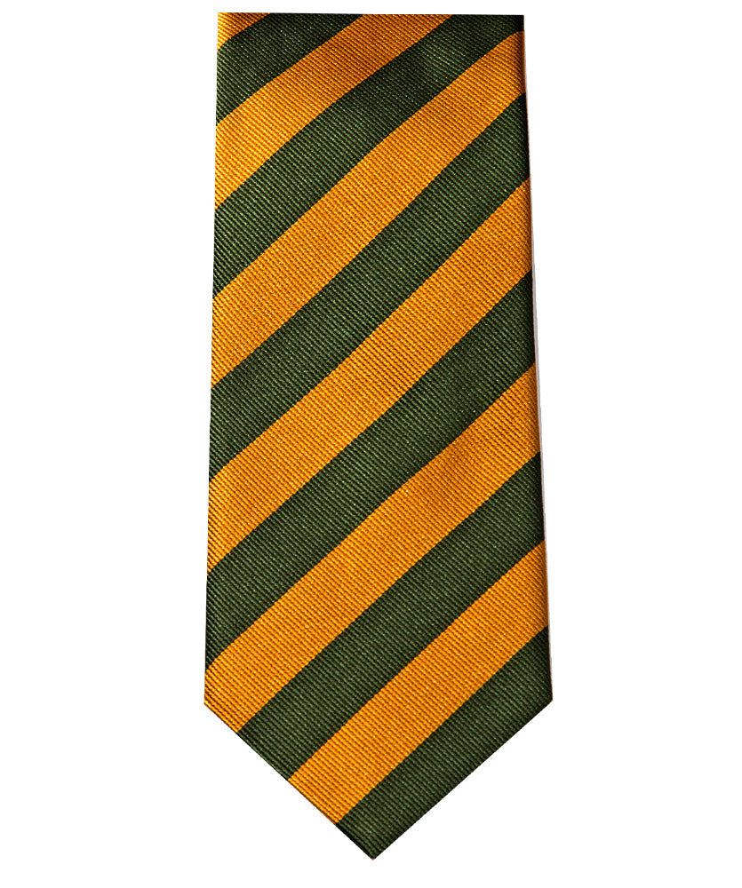 Krawatte Gold Grün gestreift