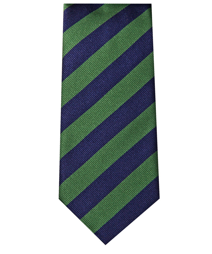 Krawatte Marine Grün gestreift