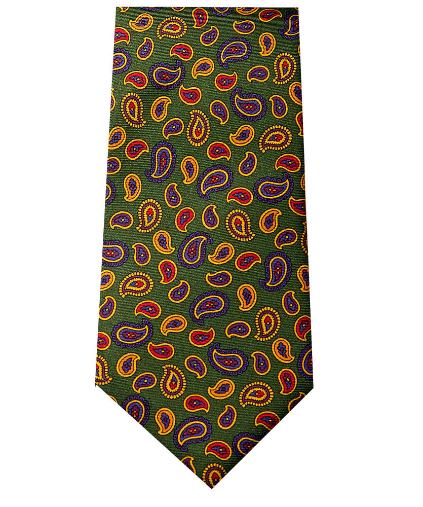 Krawatte Grün Paysley