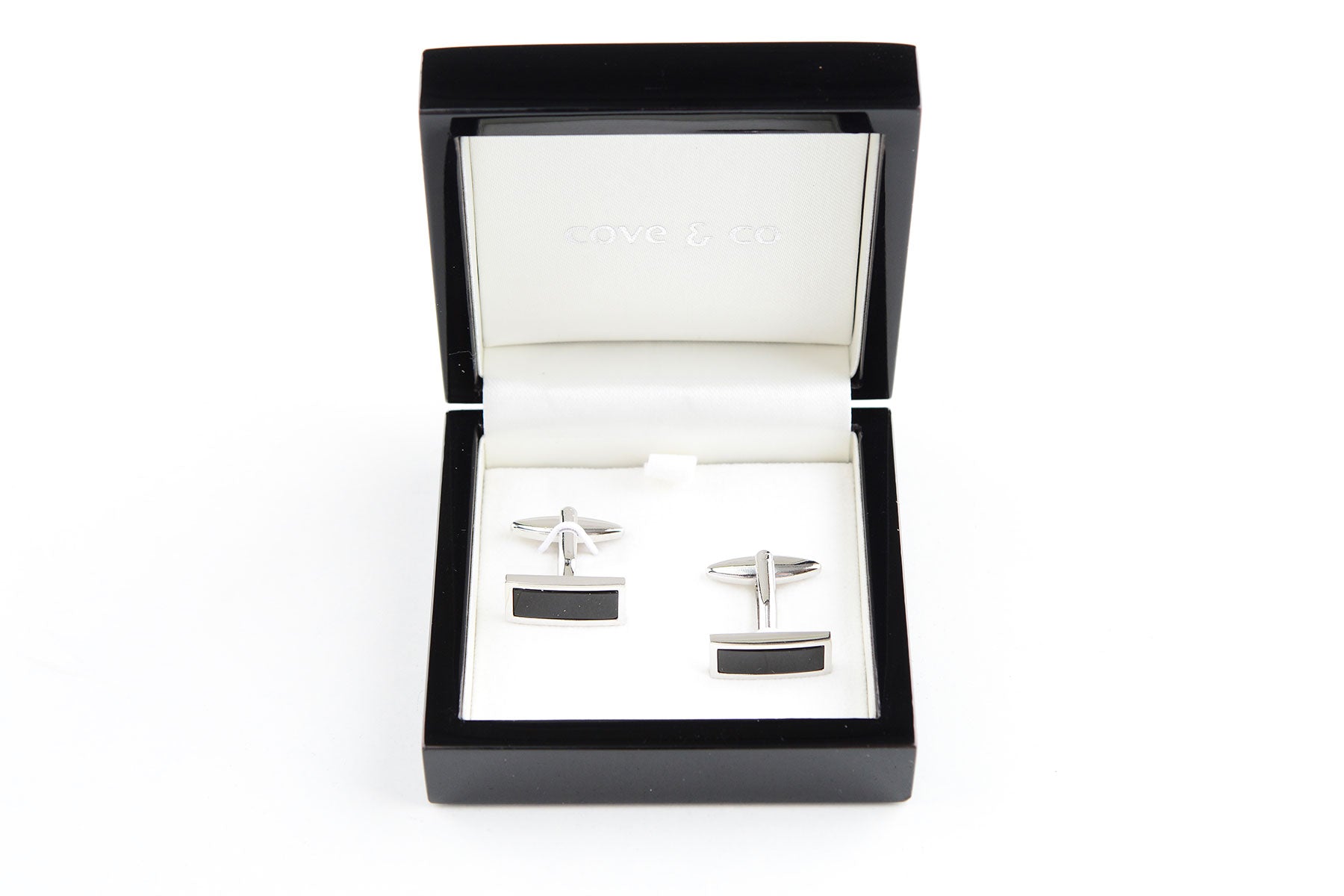 Silber Onyx Manschettenknöpfe