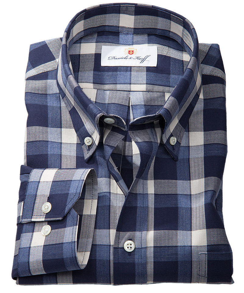 Twill-Karo-Hemd (extra langer Arm 69cm)