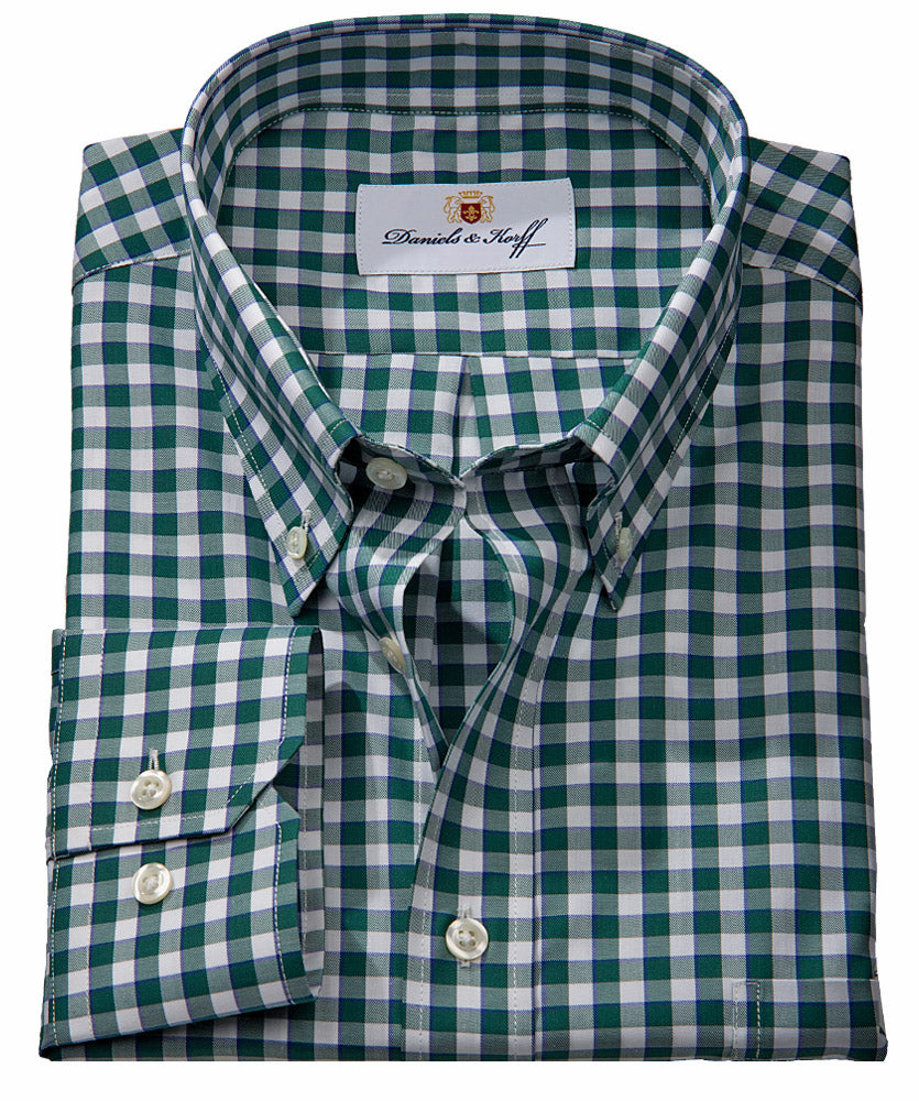 Twill-Karo-Hemd (extra langer Arm 69cm)
