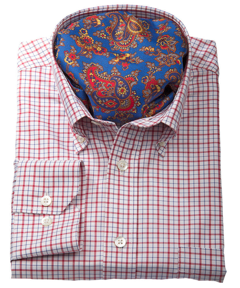 Vollzwirn Twill-Hemd (extra langer Arm 69cm)