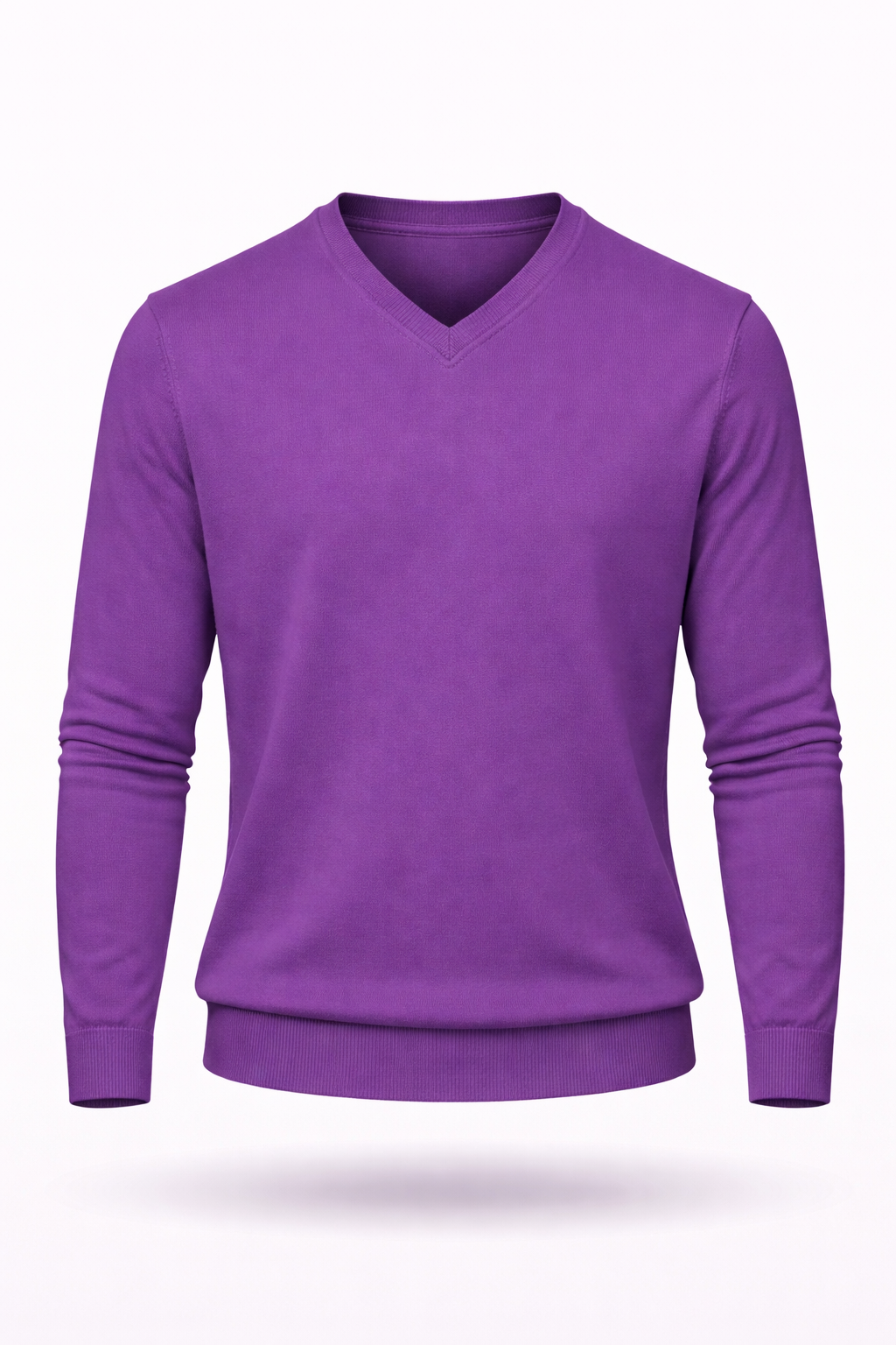 Herren Baumwoll-V-Pullover, Flieder