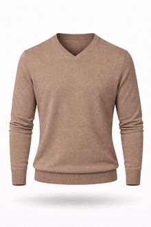 Herren Lambswool-V-Pullover