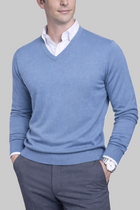 Herren Merino-V-Pullover