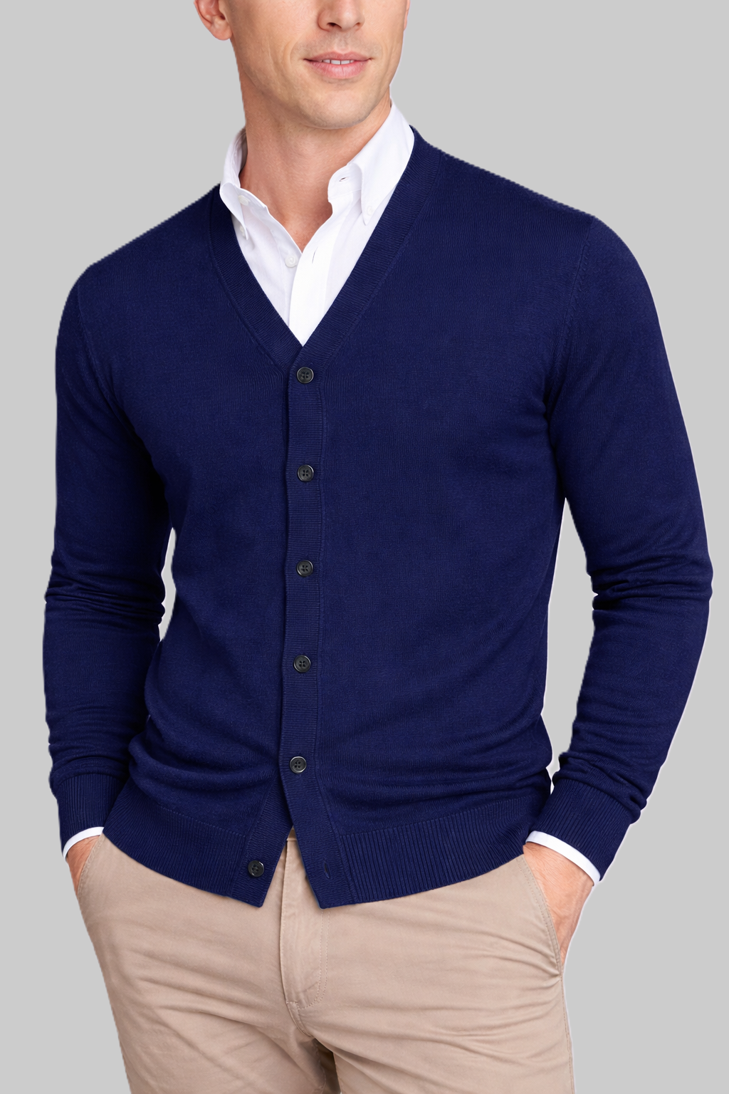 Herren Merino-Strickjacke