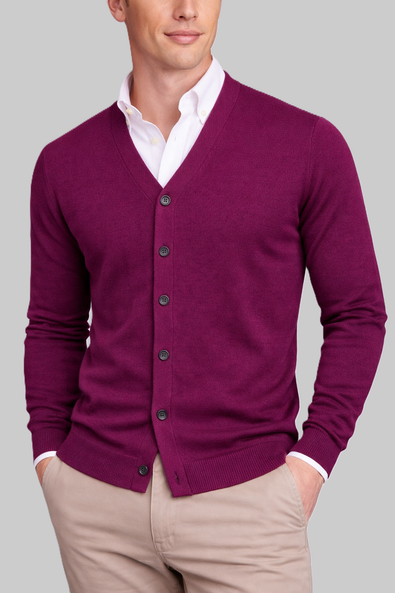 Herren Merino-Strickjacke