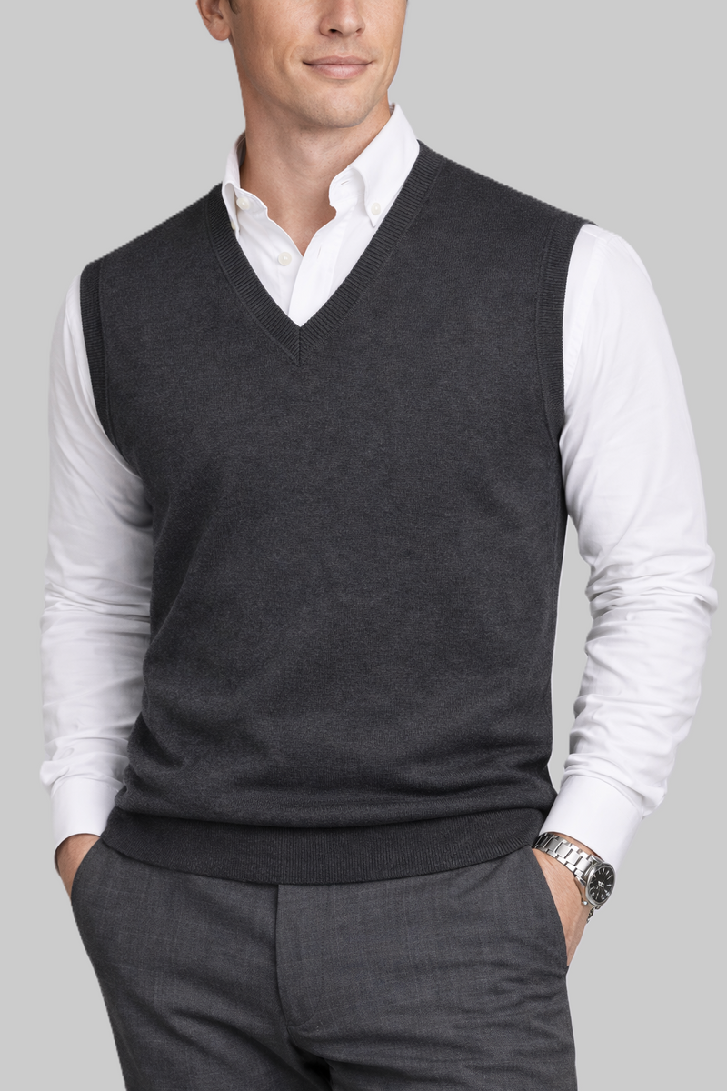Herren-Merino-Pullunder