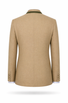 Sakko beige/bleu Fischgrat