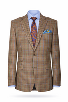 Sakko beige/braun kariert