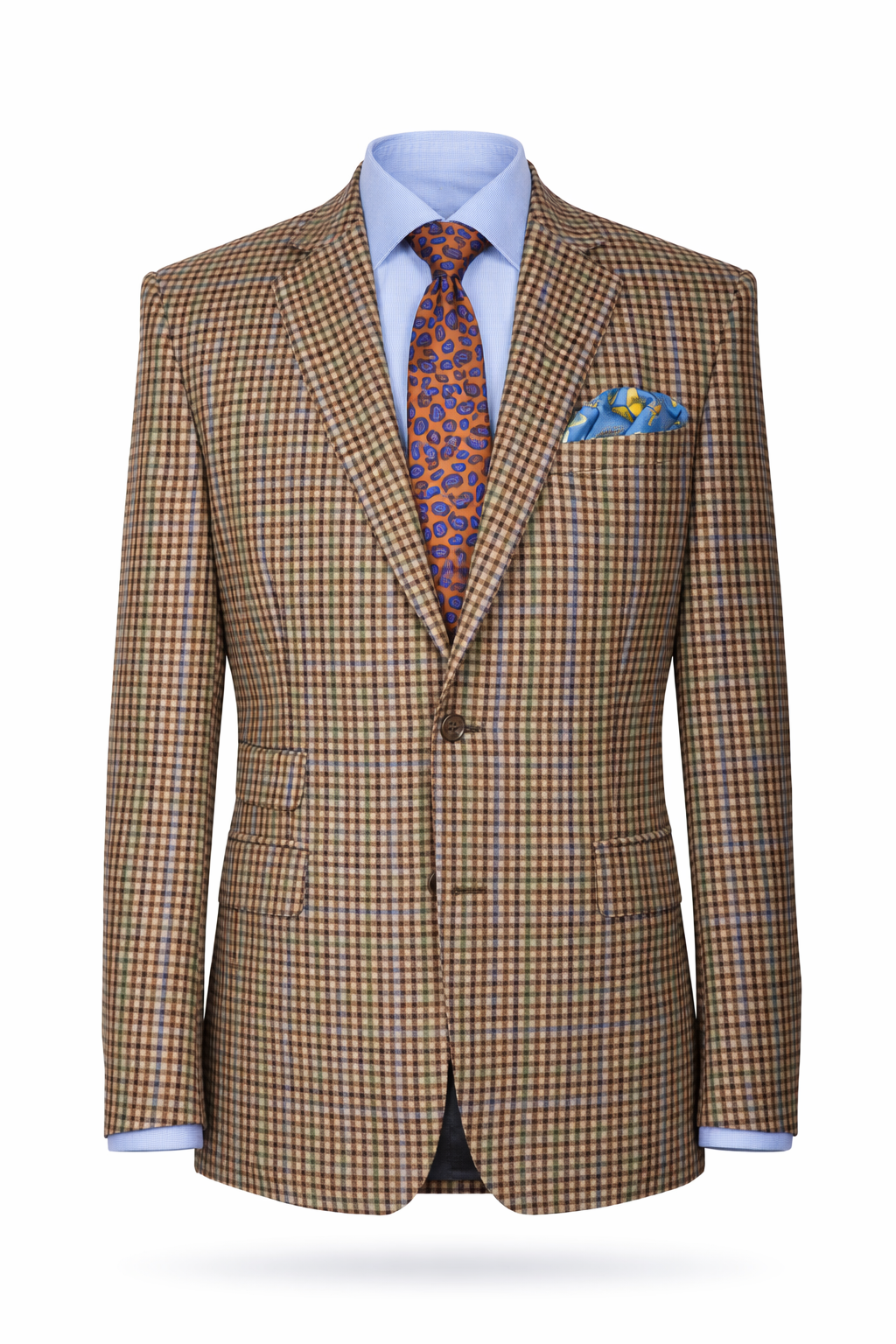 Sakko beige/braun kariert