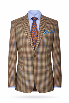Sakko beige/braun kariert