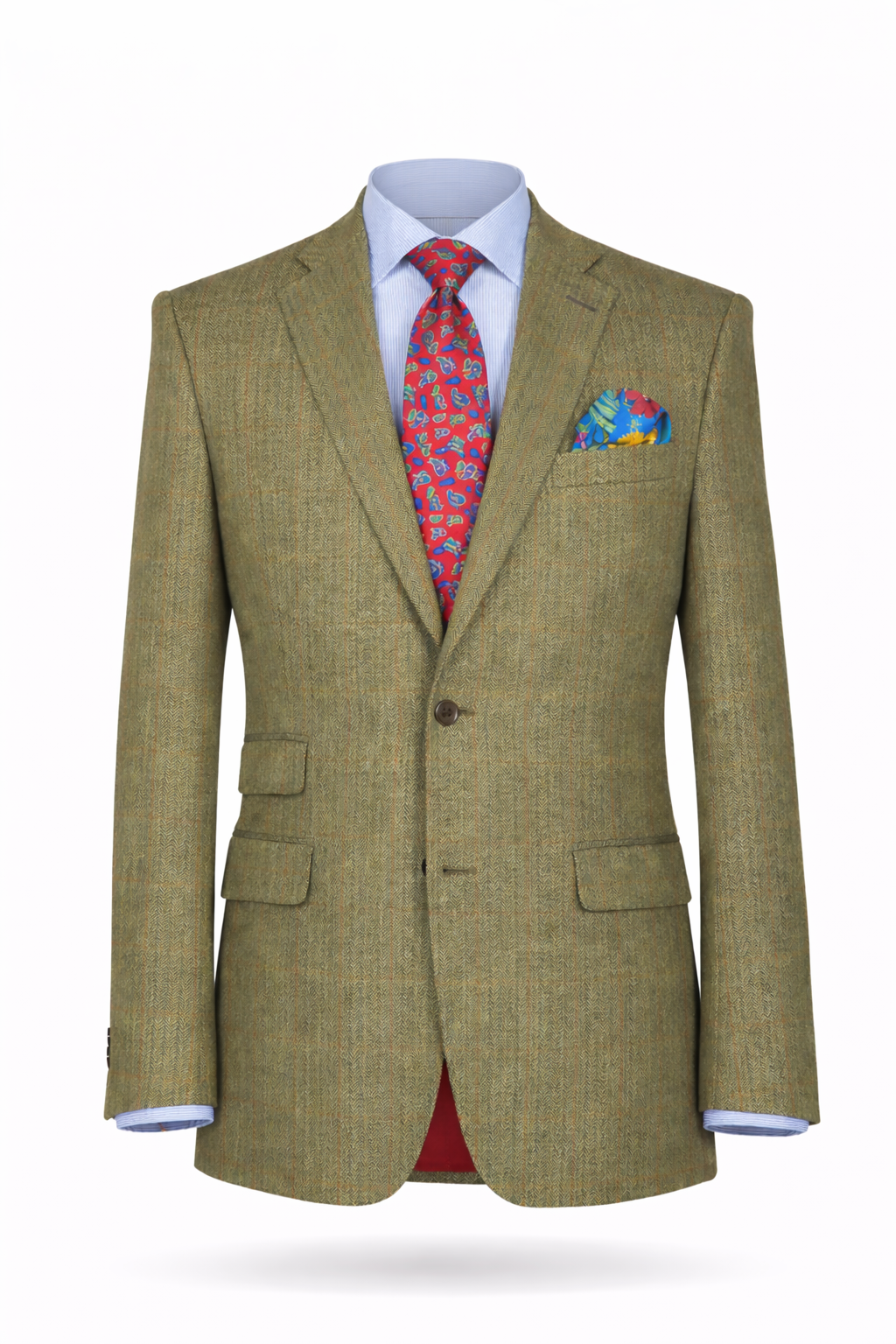Sakko blau/beige Hahnentritt