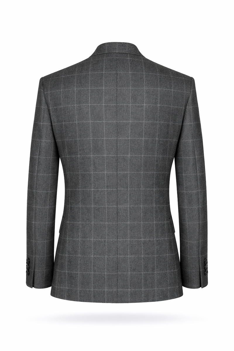 Fischgrat-Sakko mit Cashmere