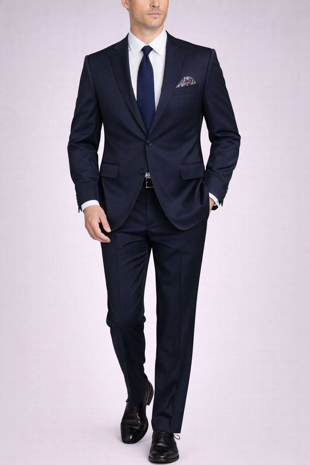Barberis-Business-Anzug Nadelstreifen, Super 120'S