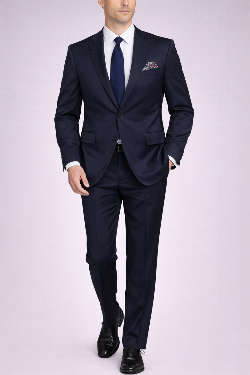 Barberis-Business-Anzug Nadelstreifen, Super 120'S