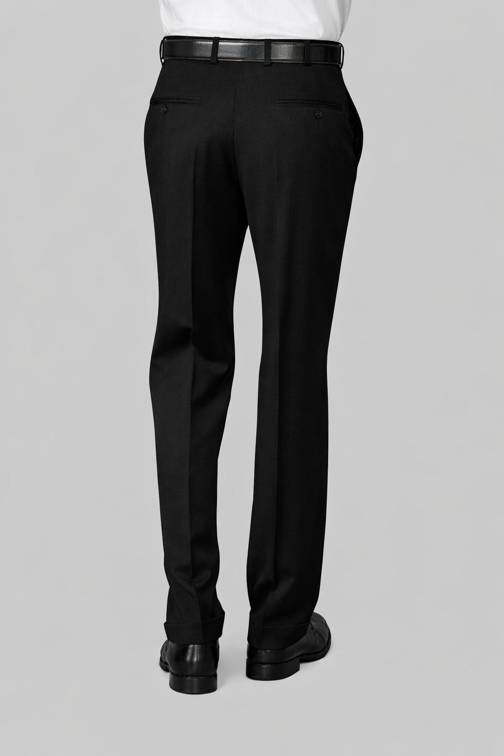 Business-Hose mit Bundfalten und Aufschlag