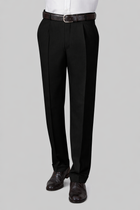 Business-Hose mit Bundfalten und Aufschlag