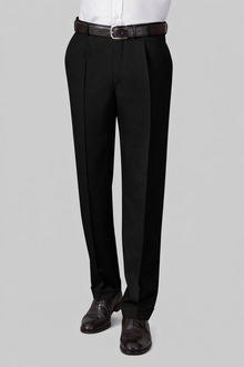 Business-Hose mit Bundfalten und Aufschlag