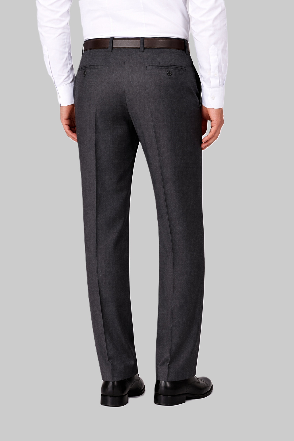 Business-Hose mit Bundfalten und Aufschlag