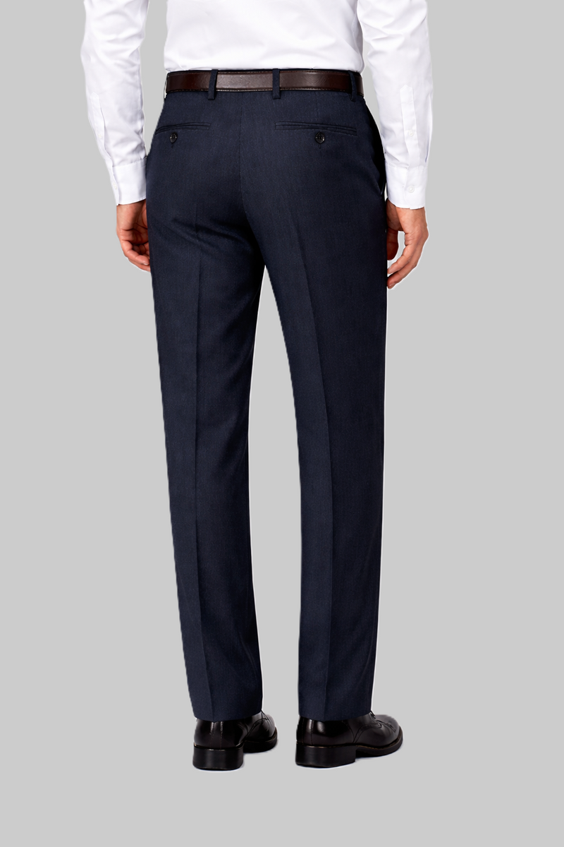 Business-Hose mit Bundfalten und Aufschlag