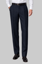 Business-Hose mit Bundfalten und Aufschlag