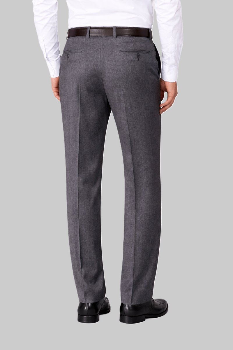 Business-Hose mit Bundfalten und Aufschlag