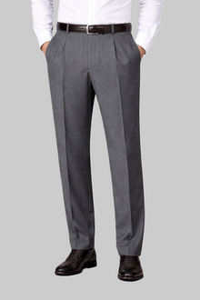 Business-Hose mit Bundfalten und Aufschlag