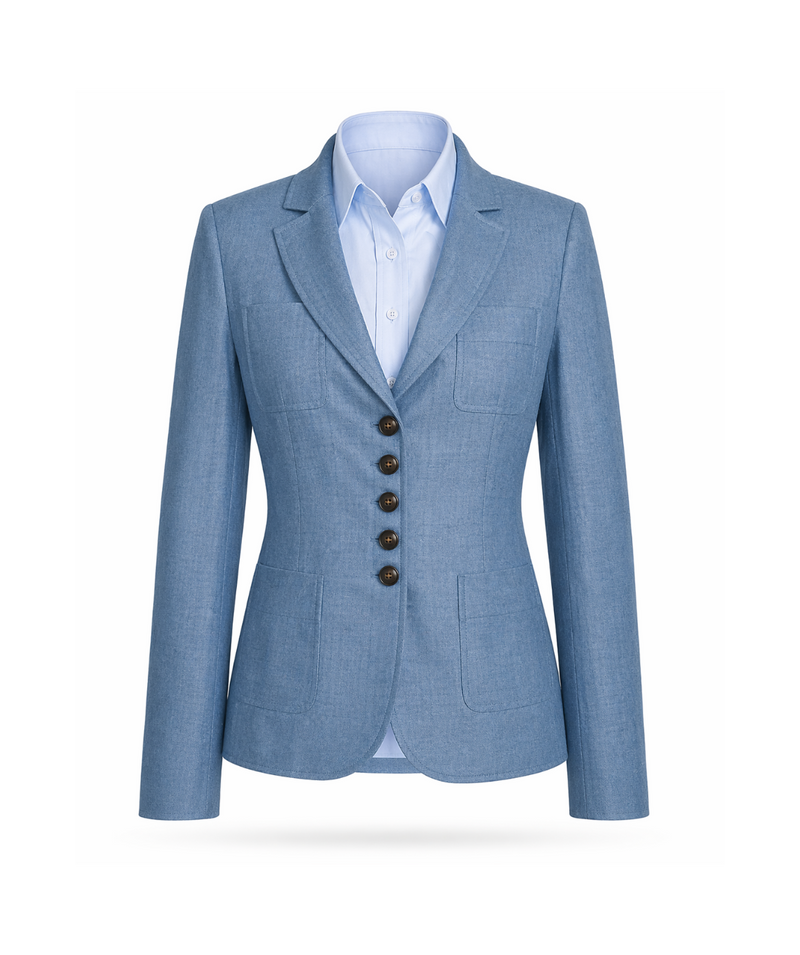 Seiden-Fischgrat-Blazer